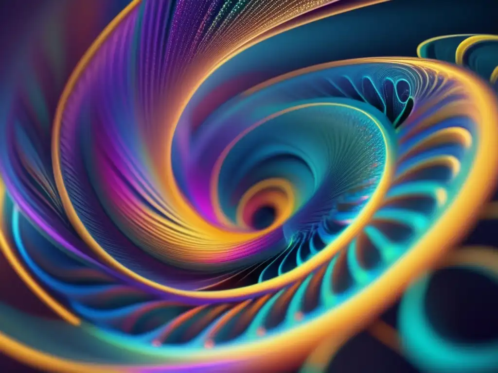 Una representación abstracta y vibrante de la entrelazada física cuántica