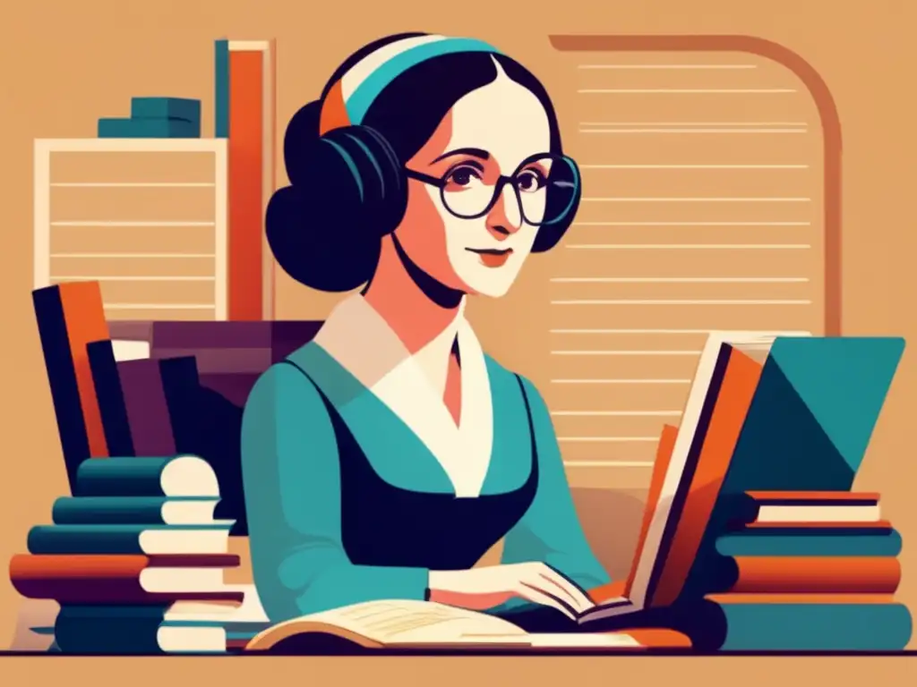 Ada Lovelace primera programadora historia: Ilustración digital de alta resolución