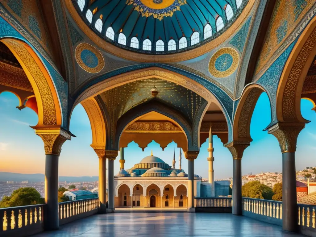 Desde las altas cúpulas hasta los patios adornados, el Palacio de Topkapi en Estambul, Turquía, evoca la influencia del Imperio Otomano de Suleiman el Magnífico en esta imagen de 8k