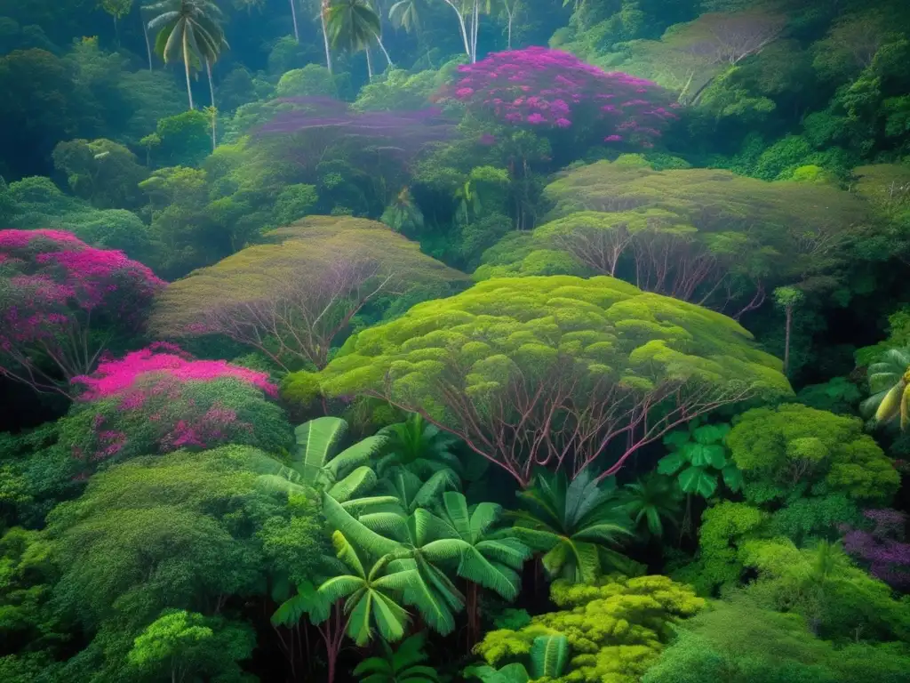 Desde lo alto, un dosel de selva exuberante y biodiversa