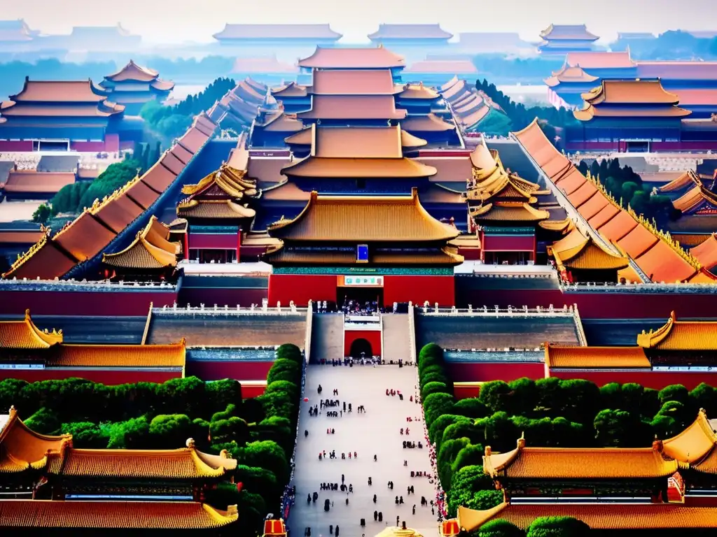 Desde las alturas, la Ciudad Prohibida en Beijing despliega su grandiosidad