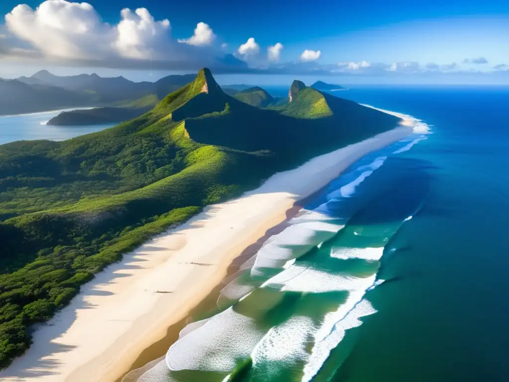 Desde las alturas, la costa brasileña deslumbra con su exuberante selva verde, playas doradas y mar azul