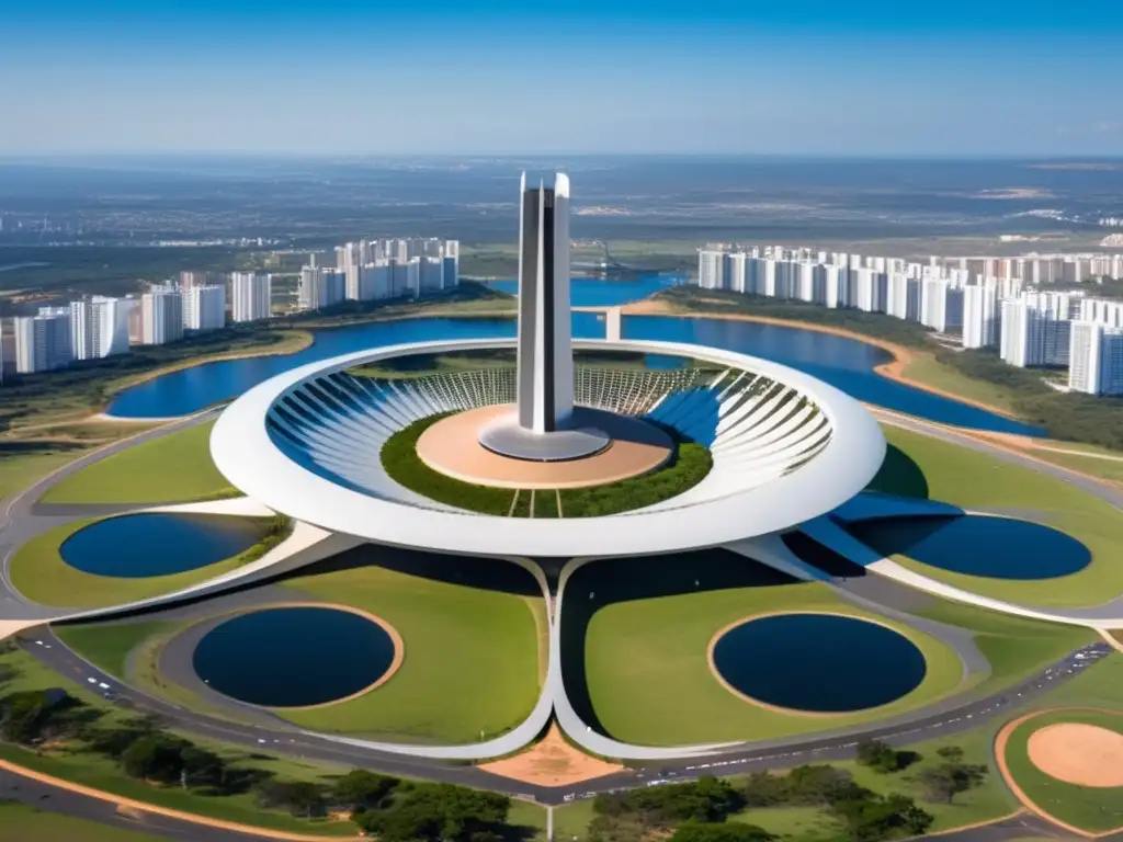 Desde las alturas, la moderna y progresista Brasilia emerge, reflejando la vida y legado de Getúlio Vargas en su arquitectura futurista