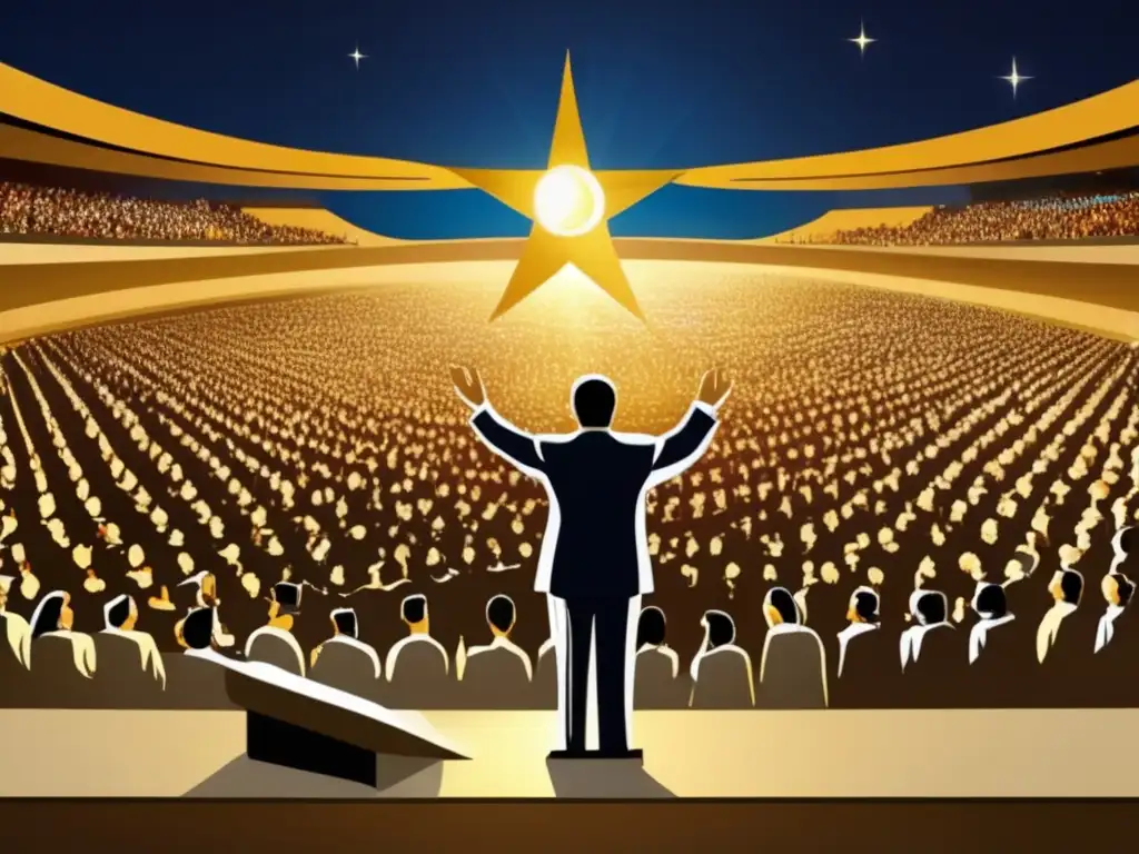 Sun Myung Moon ofrece un apasionado discurso a una gran audiencia diversa