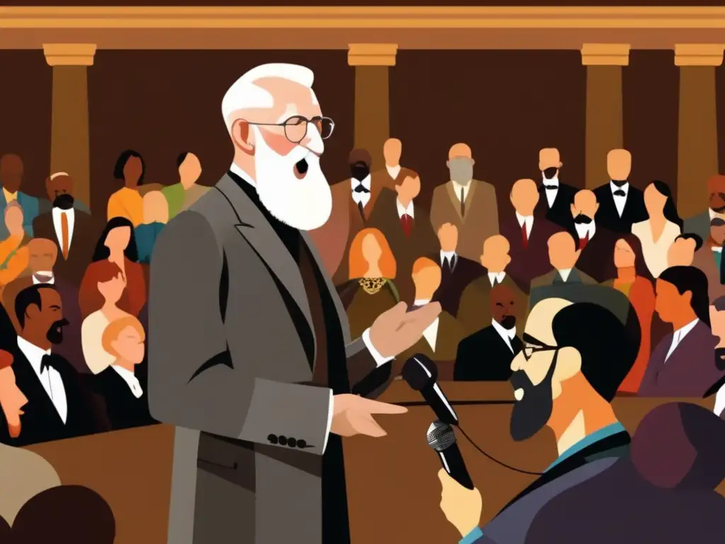 George Bernard Shaw ofrece apasionado discurso político ante diversa audiencia