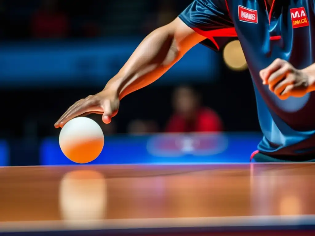 El apretón de Ma Long en la raqueta de ping-pong muestra la intensidad del juego