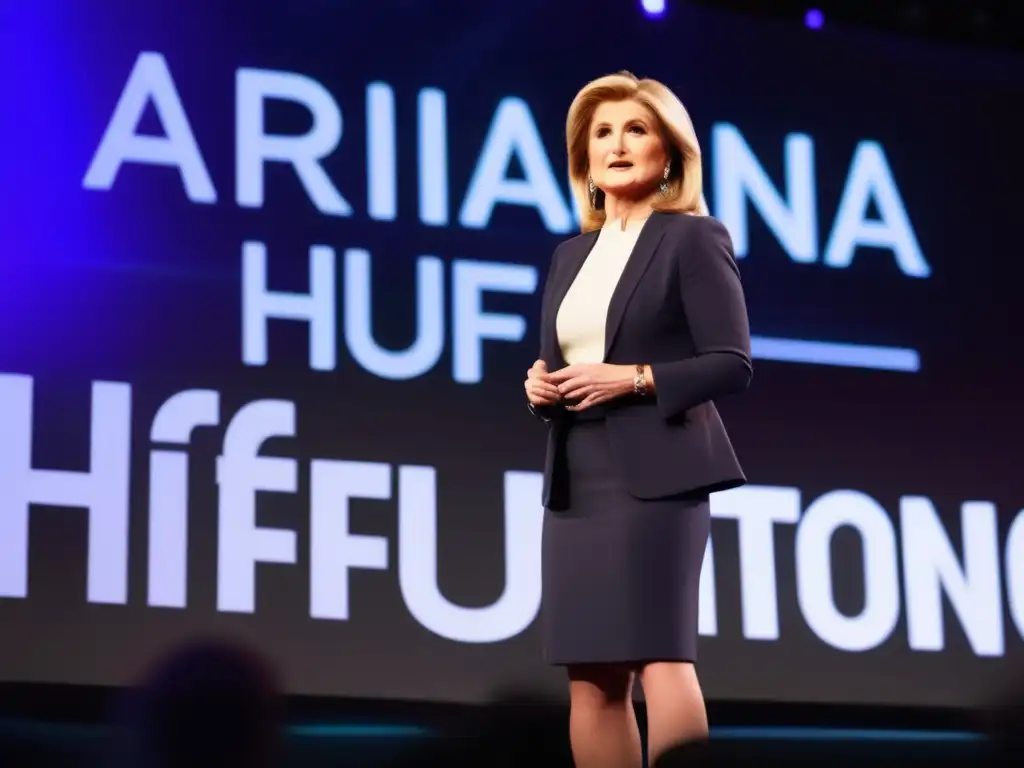 Arianna Huffington lidera con carisma y autoridad en una conferencia sobre la era digital