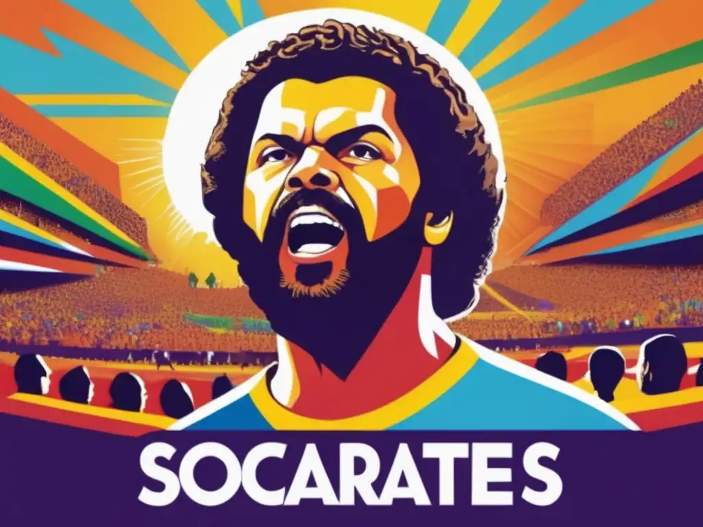 Arte digital impactante de Sócrates en el fútbol y la política brasileña