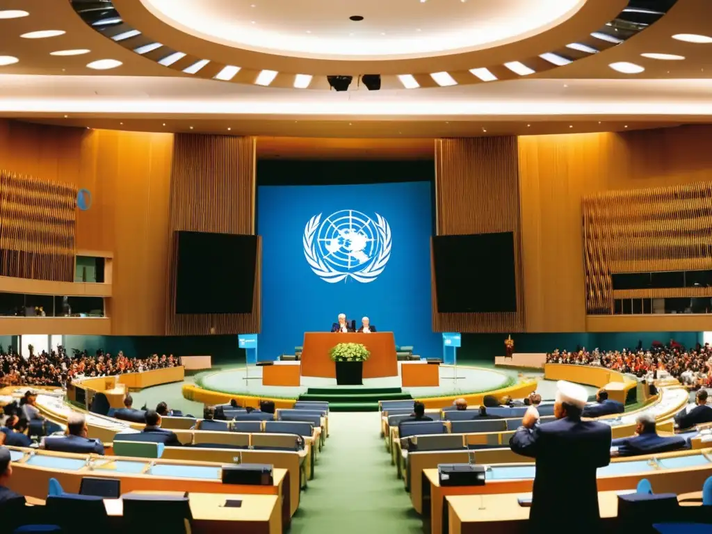 Atal Bihari Vajpayee pronuncia un poderoso discurso en la ONU, destacando su política de paz