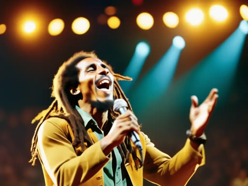 Bob Marley emociona a la audiencia con su música en un concierto