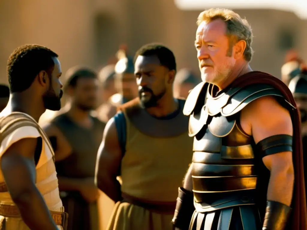 Ridley Scott dirige con autoridad en el set de 'Gladiator'