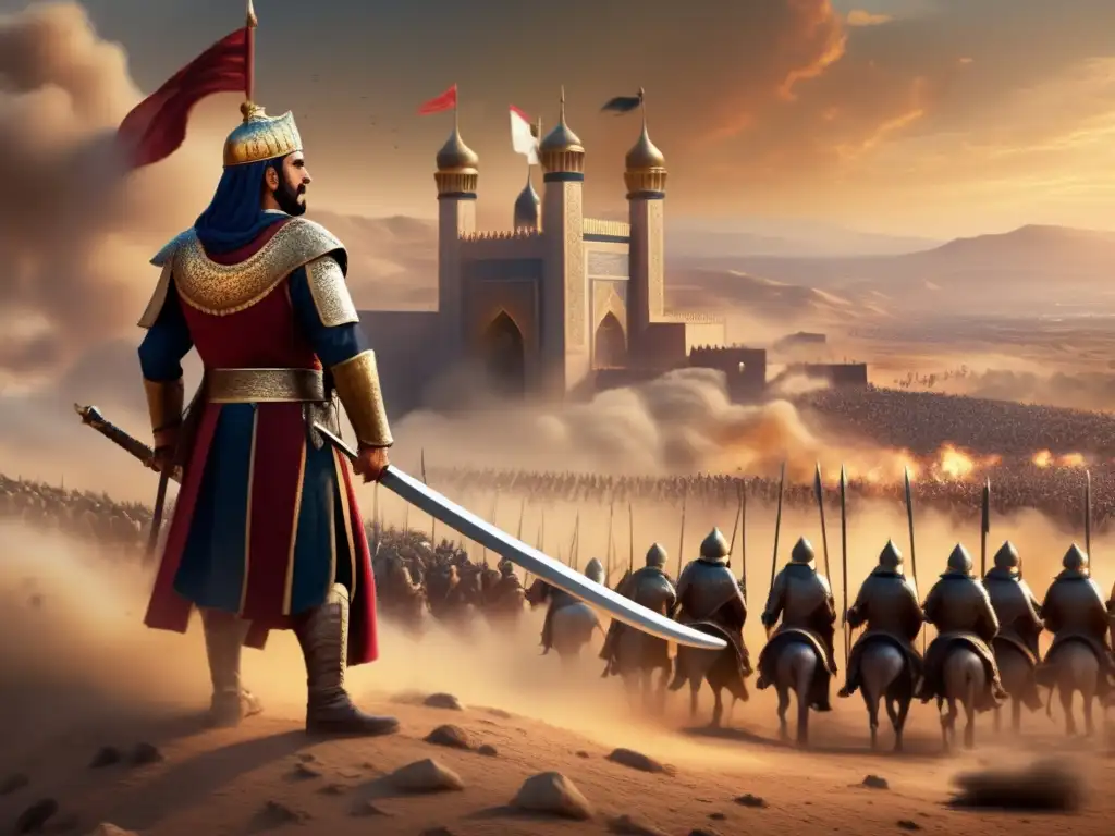 El sultán Baybars Mameluco lidera estrategias militares en una intensa batalla