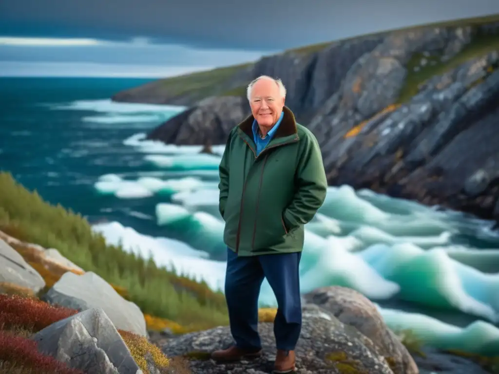 Clarence Birdseye contempla la costa de Labrador, Canadá, en una imagen detallada