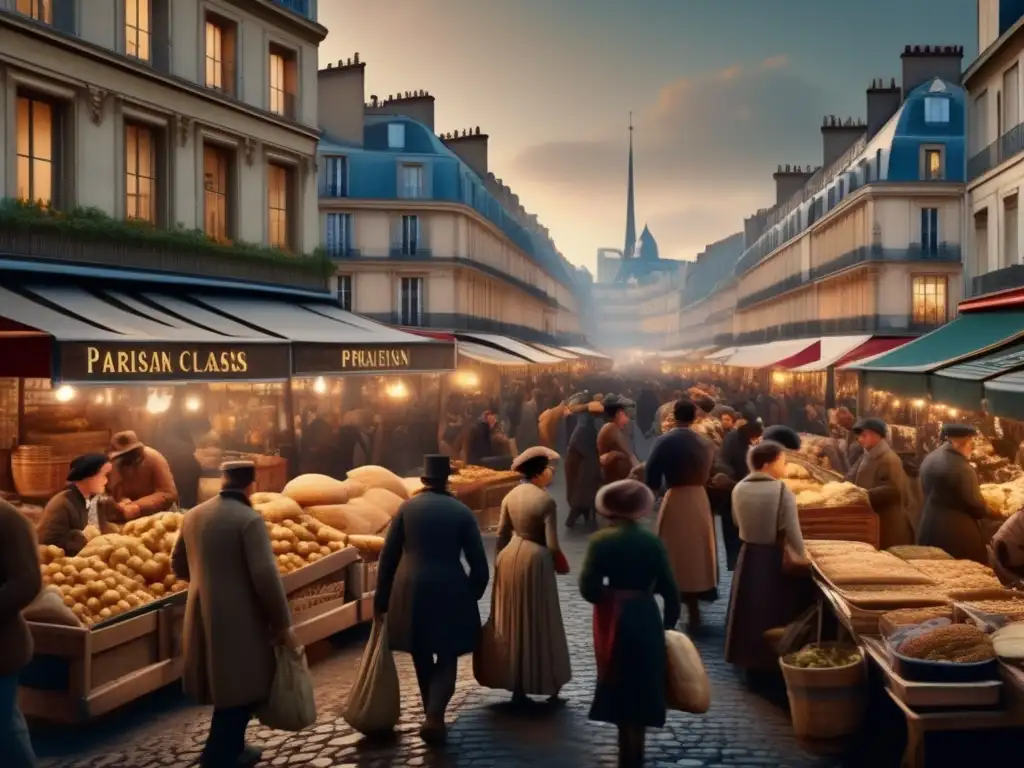 En un bullicioso mercado parisino del siglo XIX, el realismo desgarrador de Émile Zola cobra vida con la lucha diaria de la clase trabajadora
