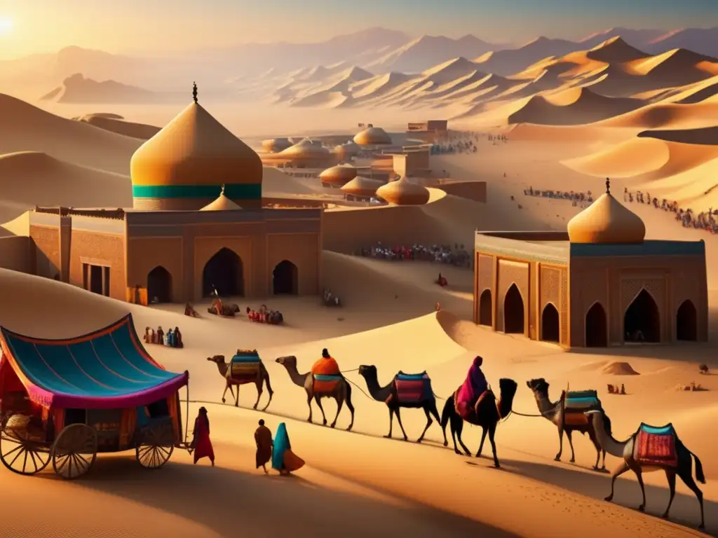 Un bullicioso mercado en la Ruta de la Seda evoca la aventura y el comercio de Marco Polo