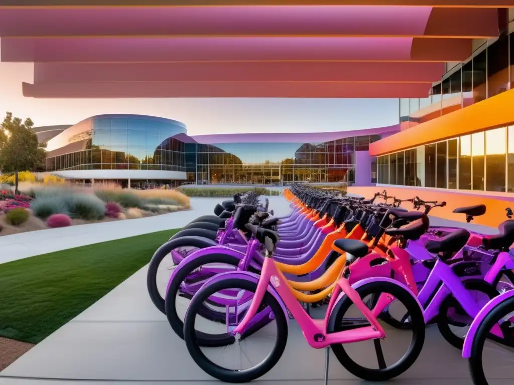Desde el campus de Google en Silicon Valley, con sus emblemáticas bicicletas de colores, el atardecer tiñe el cielo de tonos cálidos