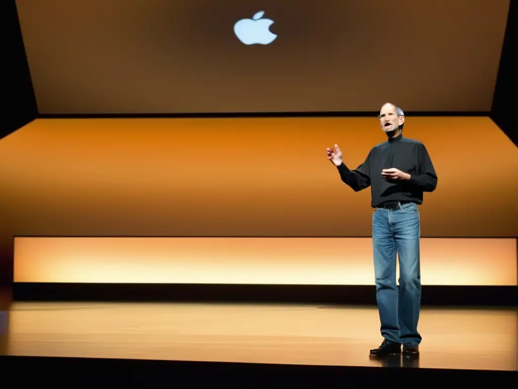 Steve Jobs inspira con su carisma y liderazgo, mientras cautiva a la audiencia