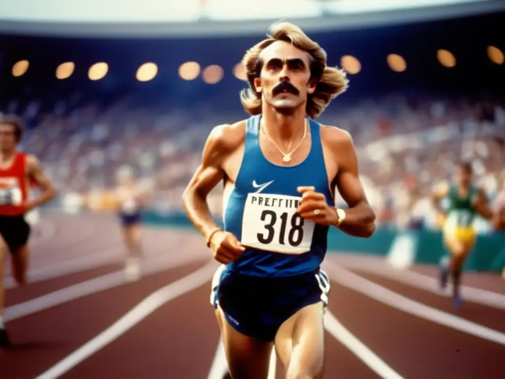 Steve Prefontaine en carrera de larga distancia, reflejo de su influencia en el atletismo