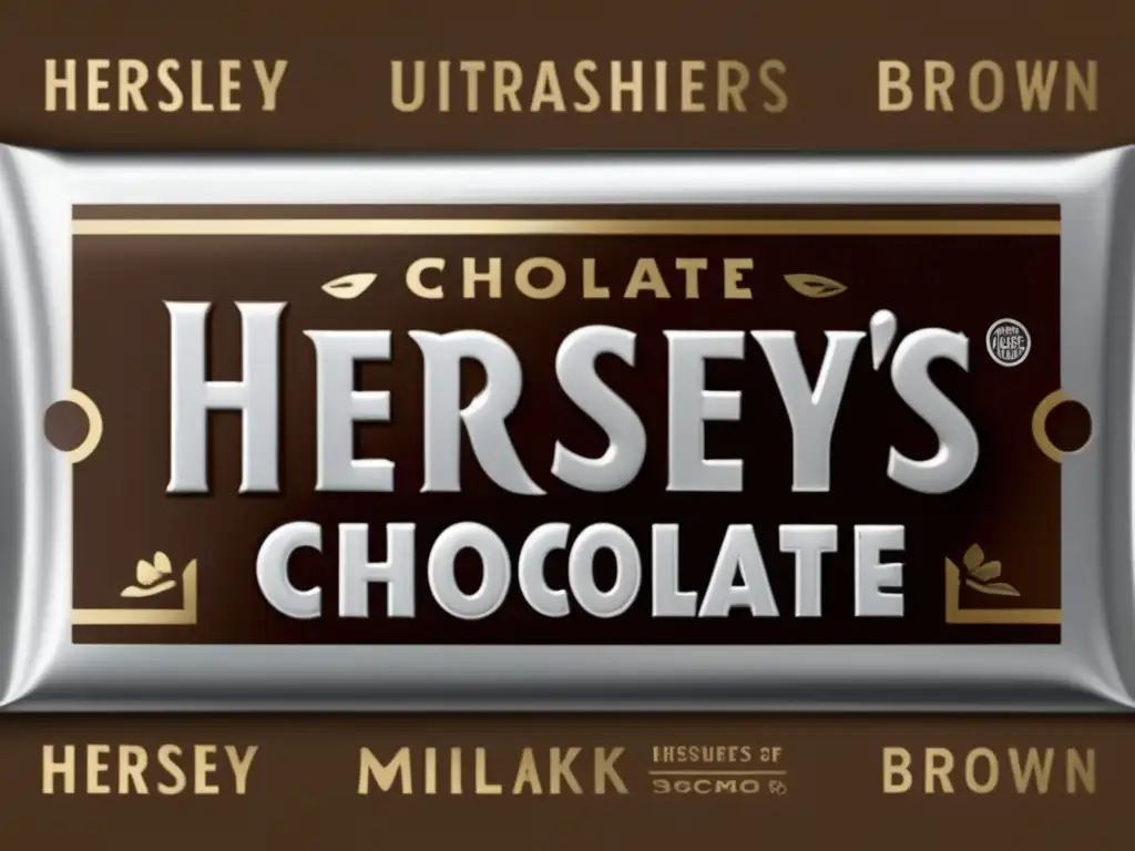 Un chocolate Hershey's vintage deslumbra con su envoltura plateada y marrón, revelando la dulzura atemporal de la biografía de Milton Hershey