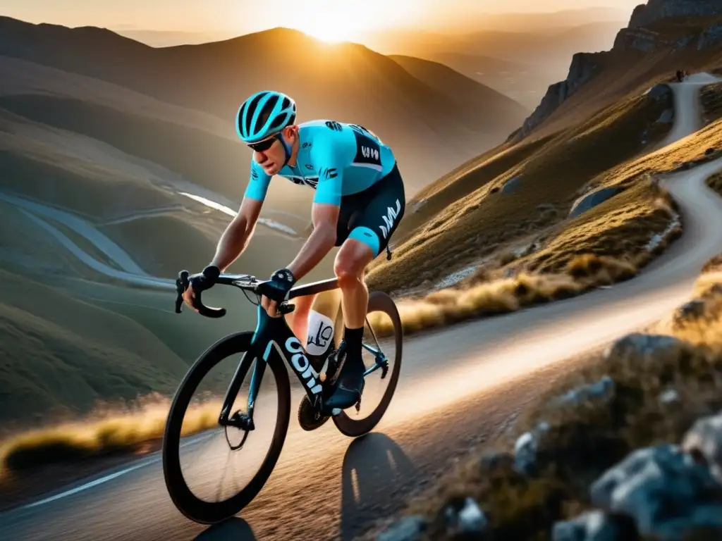 Chris Froome en ciclismo: paisaje montañoso y determinación