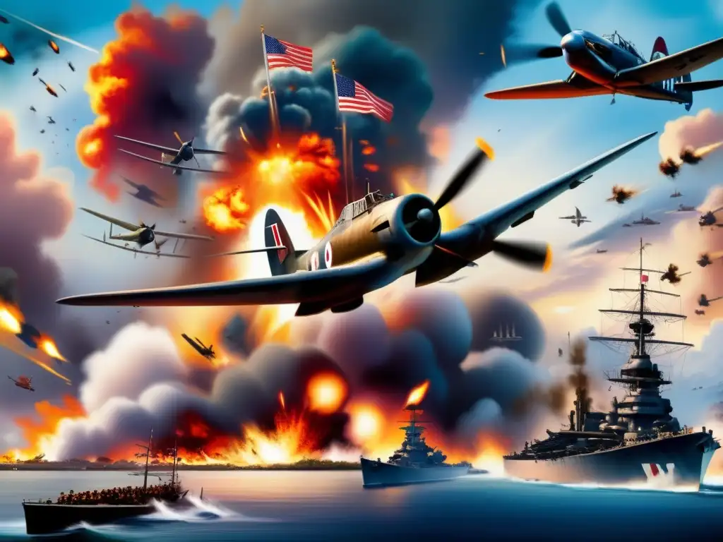 Desde el cielo, aviones japoneses sorprenden a Pearl Harbor con estrategia sorpresa del Almirante Yamamoto