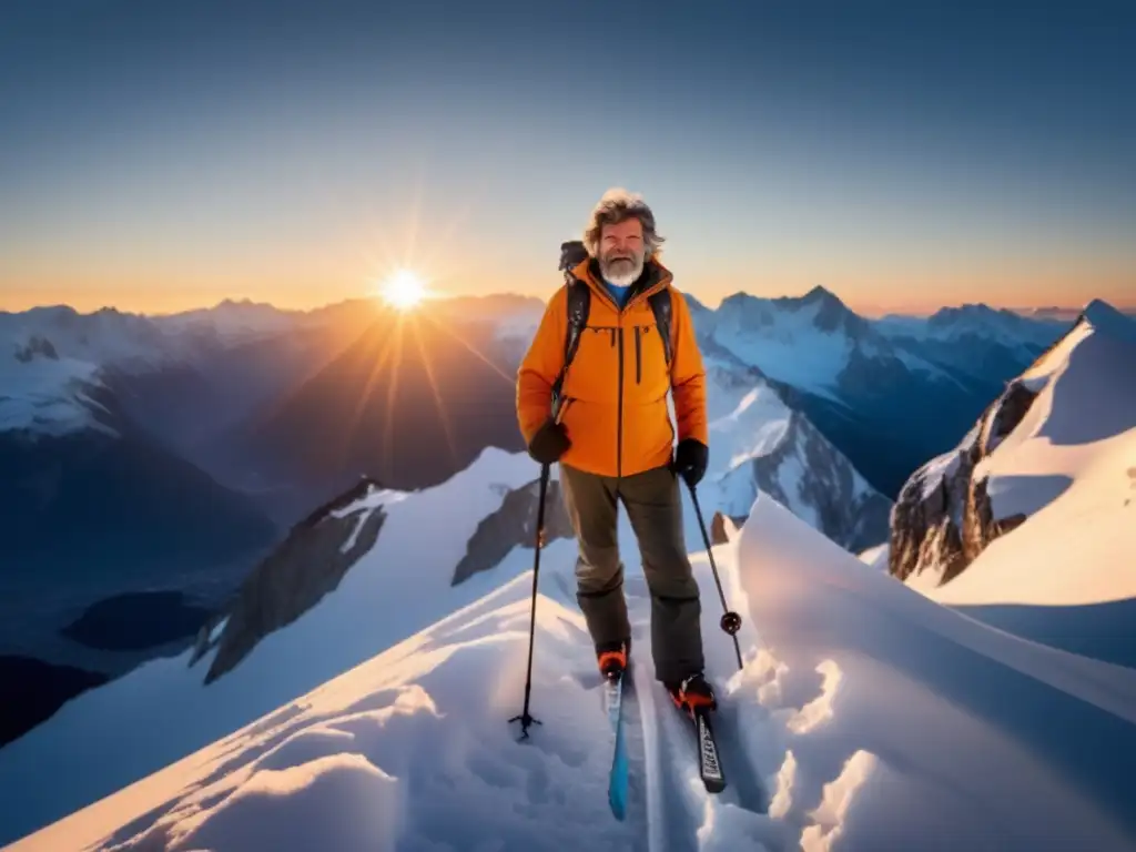 Reinhold Messner en la cima nevada: Transformación del alpinismo