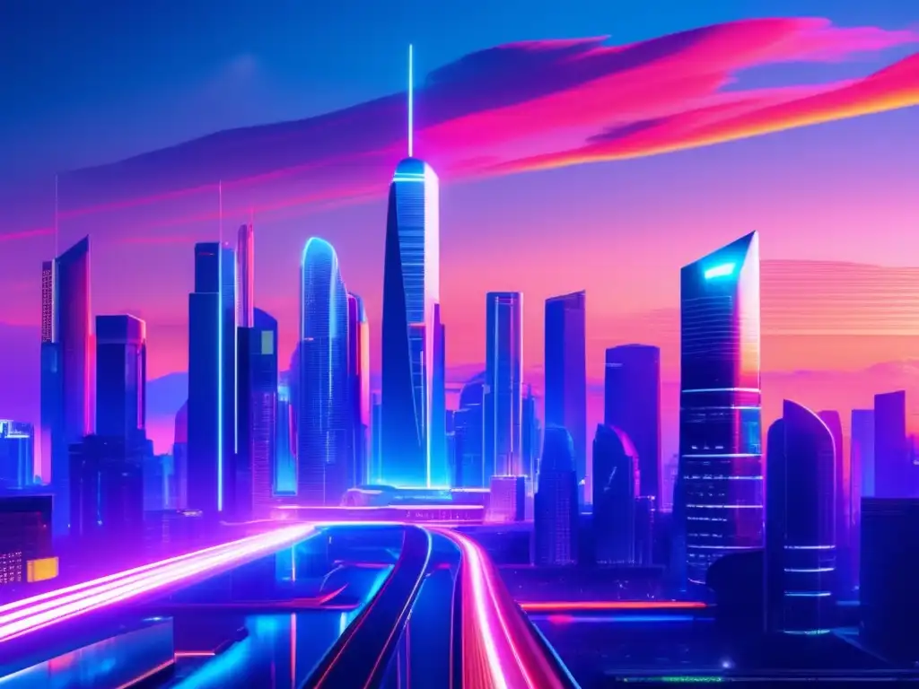 La ciudad futurista de Peter Thiel: rascacielos reflectantes, luces de neón y actividad urbana