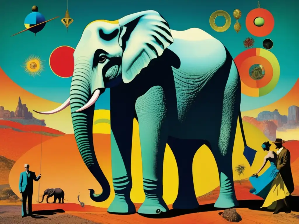 En el collage digital se destaca la obra surrealista de Max Ernst, con colores vibrantes y elementos oníricos