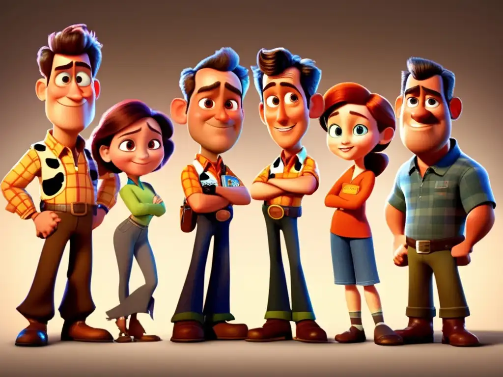 Una comparación de la evolución de la animación digital de Pixar, mostrando los primeros diseños y animaciones junto a sus versiones modernas