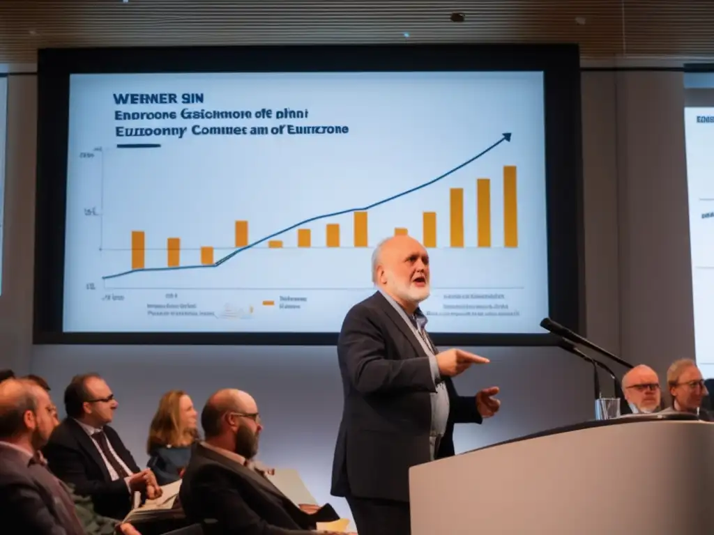 Hans Werner Sinn imparte una conferencia sobre la economía de la Zona Euro, cautivando a economistas y políticos con su pasión y conocimiento