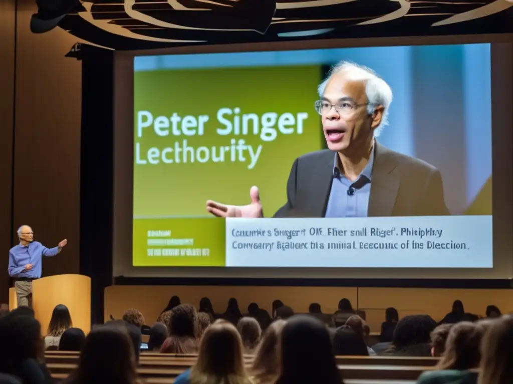 En la conferencia de Ética práctica, Peter Singer cautiva a estudiantes con su pasión por los derechos de los animales