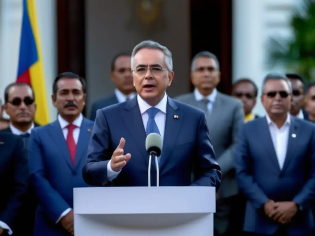 Álvaro Uribe lidera con determinación la crisis política colombiana uri2022 desde el palacio presidencial, rodeado de asesores y miembros del gobierno