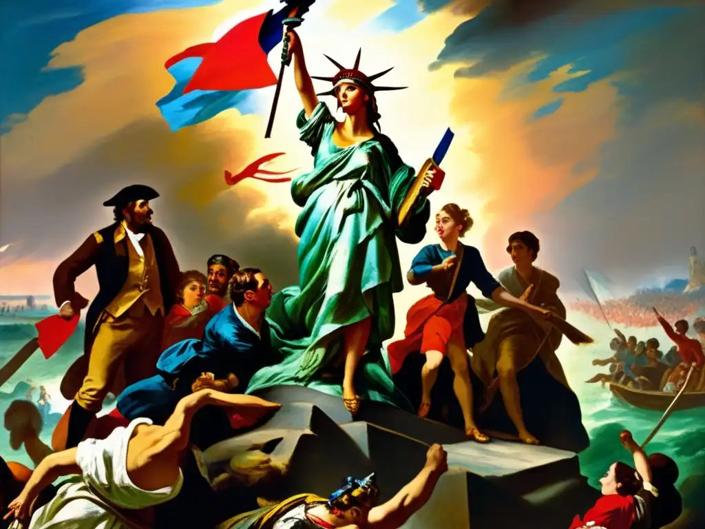 Un cuadro impactante de 'La Libertad guiando al pueblo' de Eugène Delacroix, destaca el liderazgo del Romanticismo francés