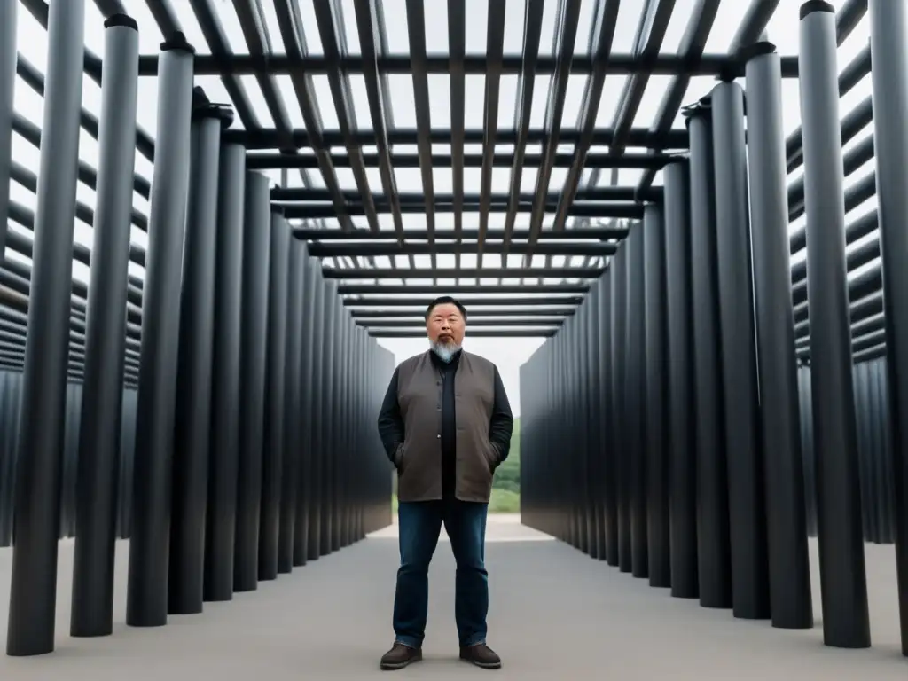 Ai Weiwei desafía la opresión china frente a una imponente instalación de metal