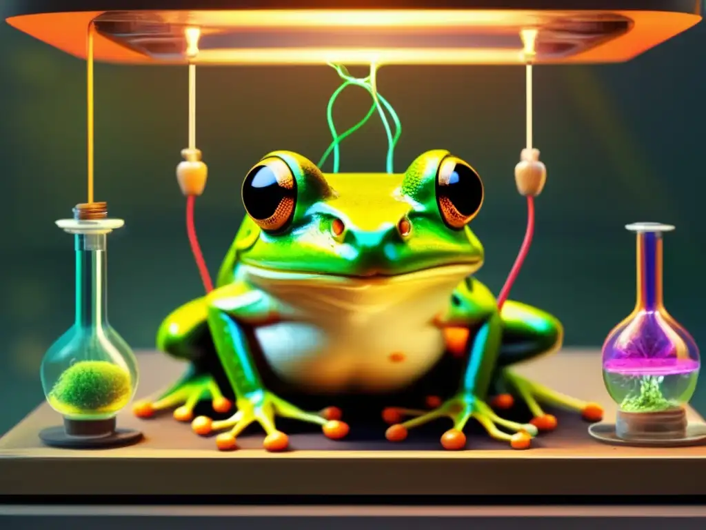 Descubrimiento de la bioelectricidad, Luigi Galvani observa con fascinación el experimento de la rana con electrodos