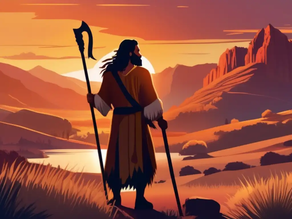 Desde el desierto, Juan el Bautista se alza en silueta contra un atardecer dorado, con su mensaje de conversión