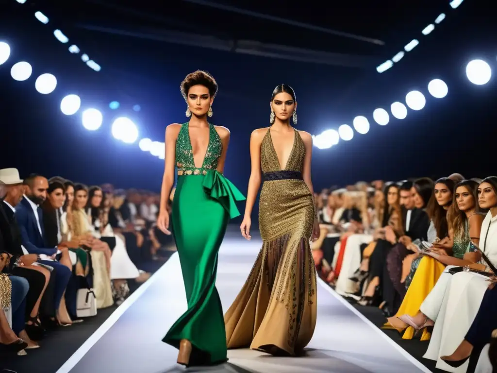 Un deslumbrante desfile de moda en Turquía con diseños de moda turcos reconocidos internacionalmente, modelos seguros y una audiencia cautivada