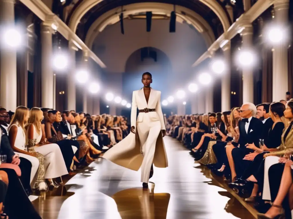 Un deslumbrante desfile de moda de Ralph Lauren, con modelos luciendo diseños vanguardistas