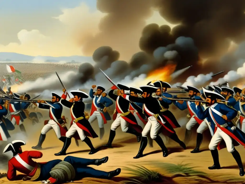 La ilustración detallada de la Batalla de Puebla muestra el feroz enfrentamiento entre el ejército mexicano, liderado por Ignacio Zaragoza, y las fuerzas francesas