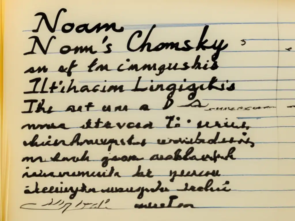 Las detalladas notas manuscritas de Noam Chomsky sobre lingüística muestran la importancia del pensamiento de Chomsky en cada palabra y anotación