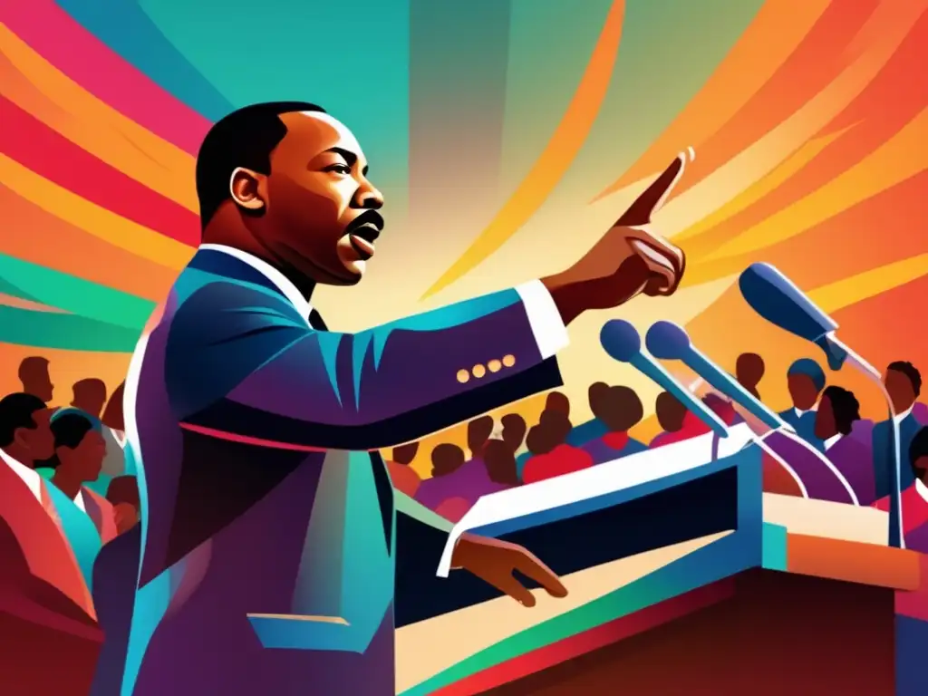 Un detallado retrato digital de Martin Luther King Jr
