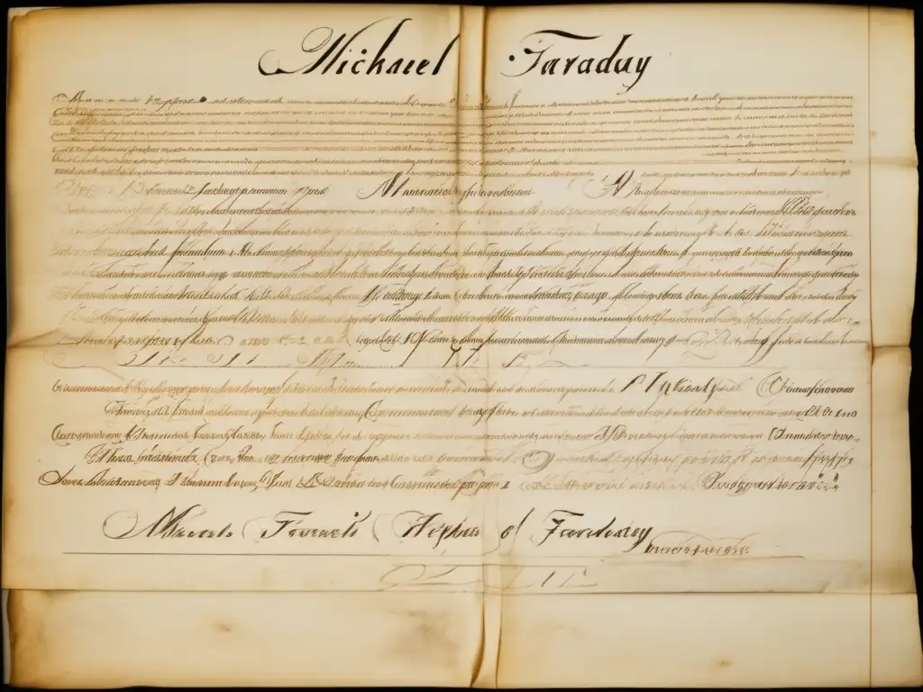 Detalle de las notas manuscritas de Michael Faraday sobre alquimia, mostrando su meticulosa investigación y el legado histórico del científico