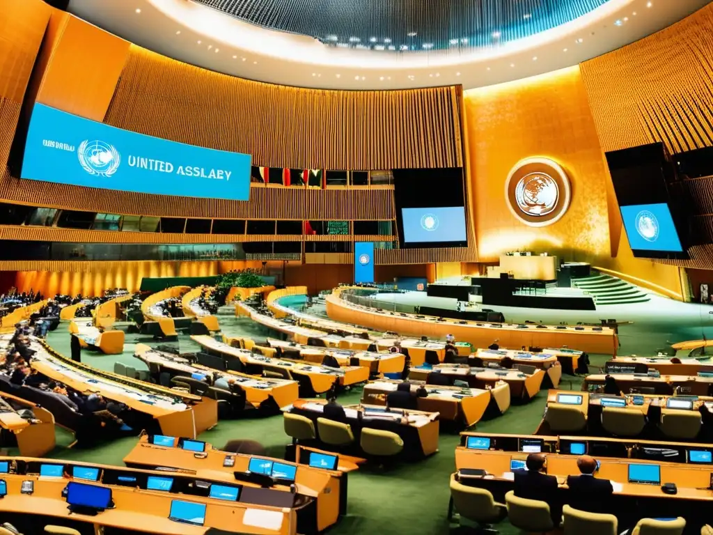 Diplomacia mundial: negociaciones intensas en la Asamblea General - ONU Diplomáticos de varios países negocian tratados en la Asamblea General de la ONU