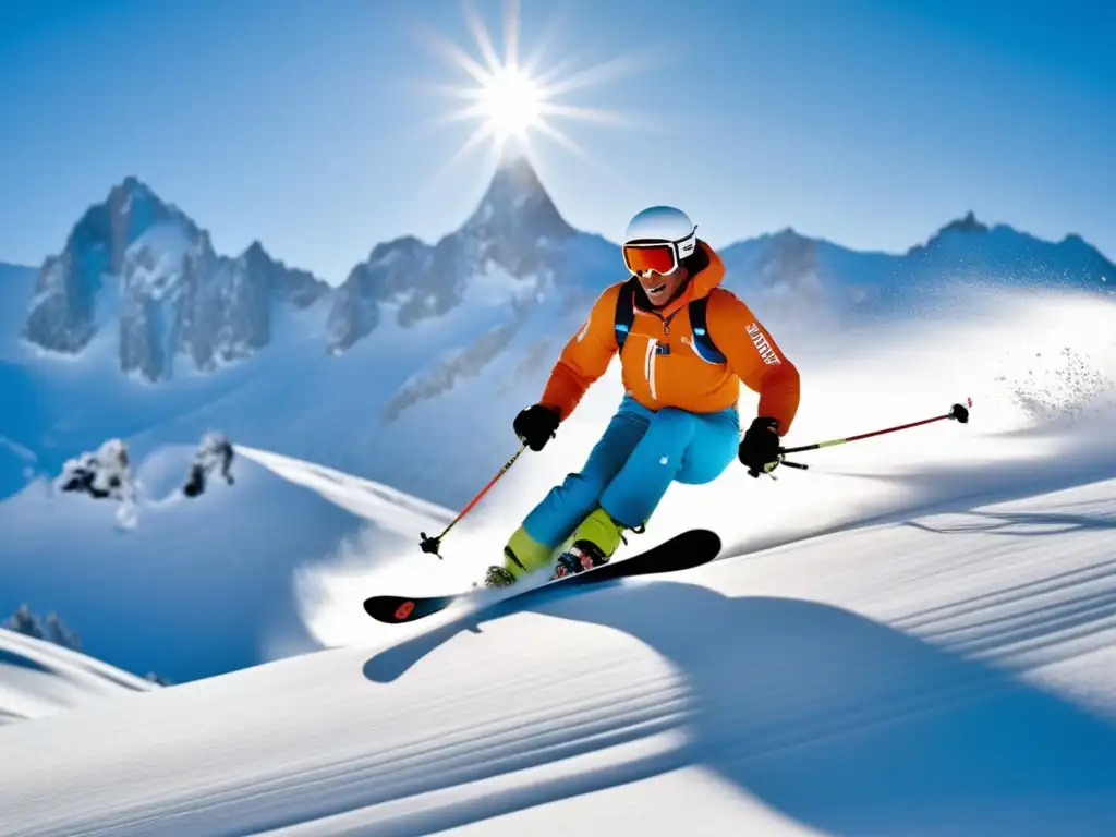 Dominio esquí JeanClaude Killy esculpiendo la nieve con maestría en los Alpes franceses