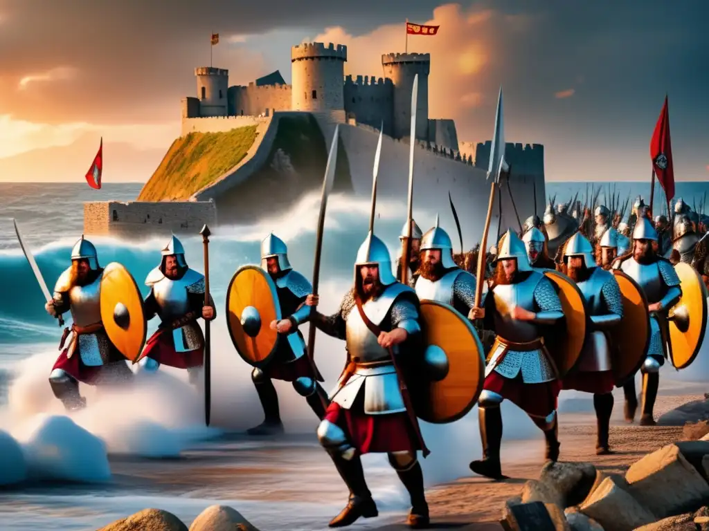 Un dramático asalto de los normandos a una fortaleza en el Mediterráneo