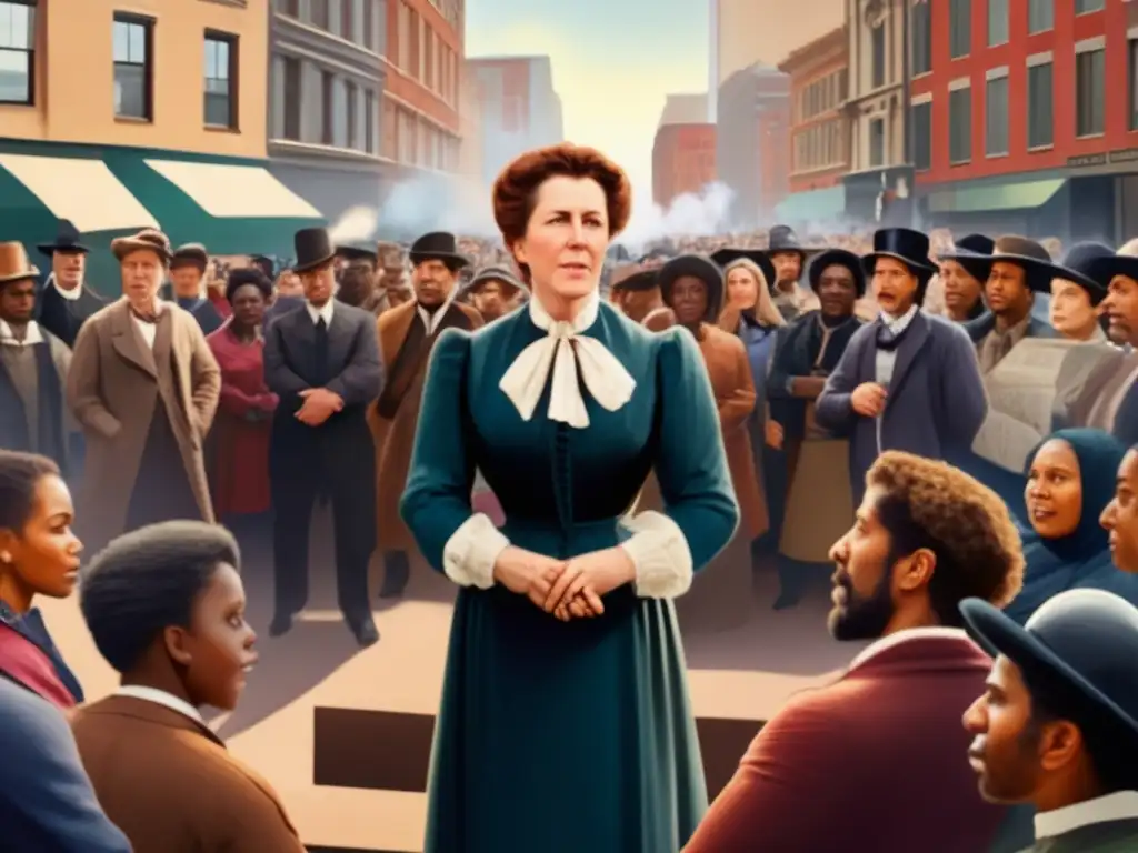 Inspiradora Catherine Booth lidera cambio social - 60 Catherine Booth, madre del Ejército de Salvación, lidera con pasión la lucha por la justicia social y los derechos laborales en un bullicioso entorno urbano