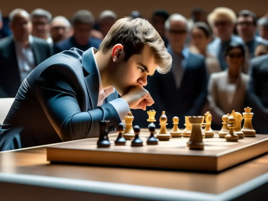 Un emocionante torneo de ajedrez con Magnus Carlsen concentrado en su próxima jugada