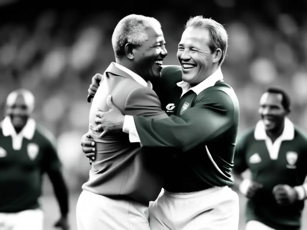 Emotiva imagen de Nelson Mandela y los Springboks celebrando la victoria histórica en la Copa del Mundo de Rugby 1995