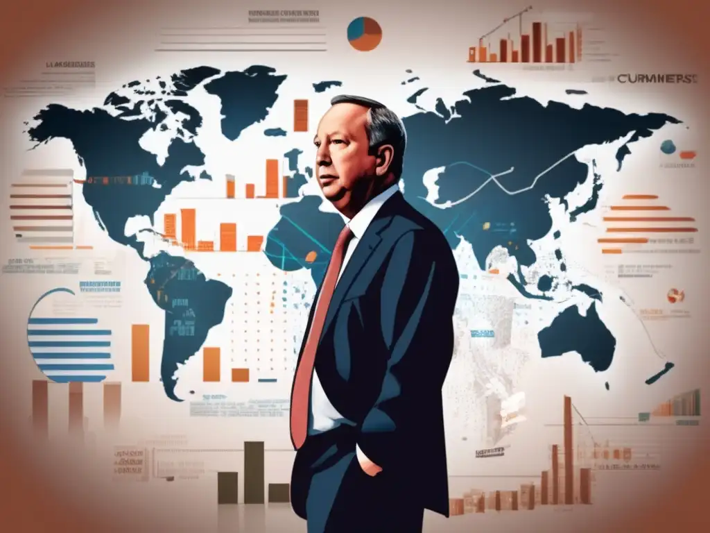 Enfoque de Lawrence Summers crisis financiera - Detallada ilustración digital moderna