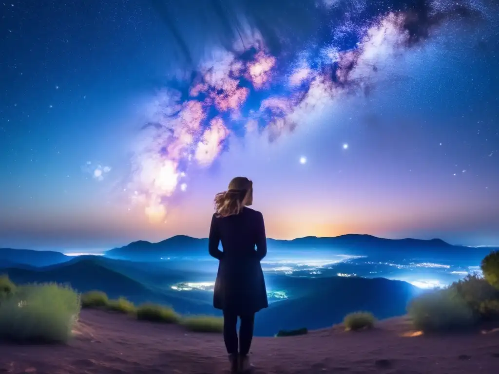 Un espectacular panorama celeste con María Mitchell admirando el legado de la astronomía femenina